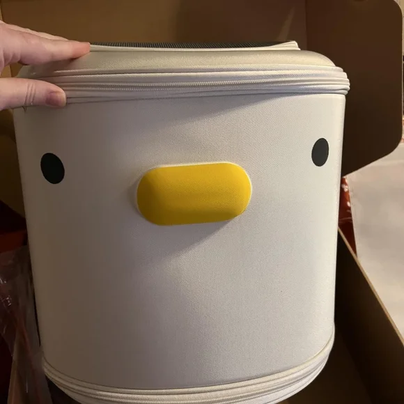 Chic White and Yellow Cat Travel Backpack - Picture 8 of 13